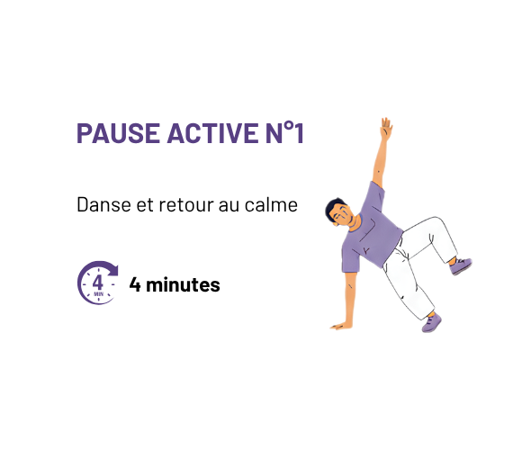 Pause active n° 1 : danse et retour au calme, 4 minutes