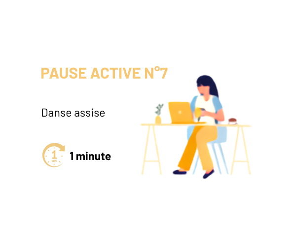 Pause active n° 7 : danse assise, 1 minute